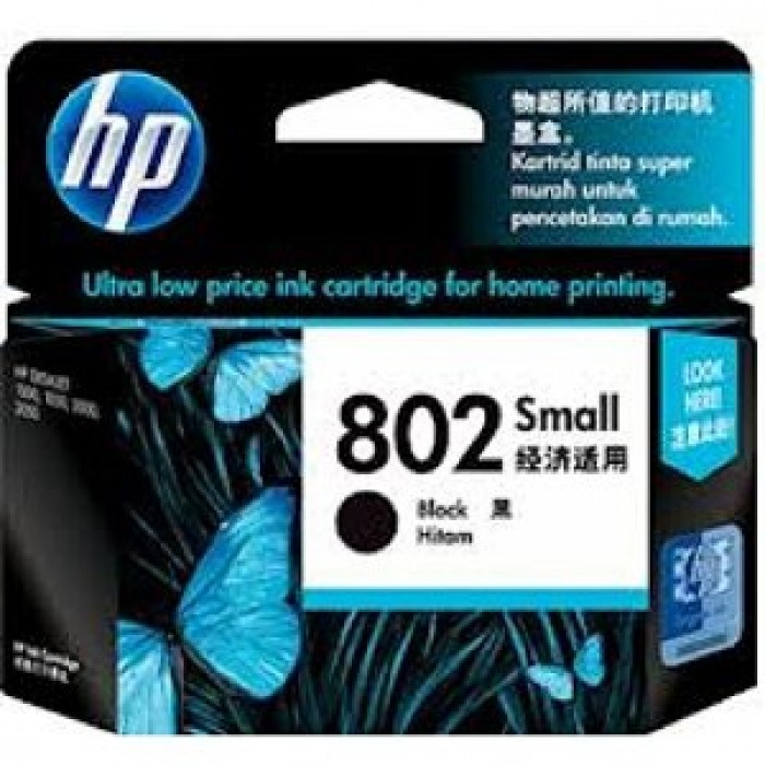 Ink Cartridge HP- 802 Black Small