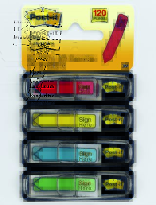 Post it Flag Sign Here